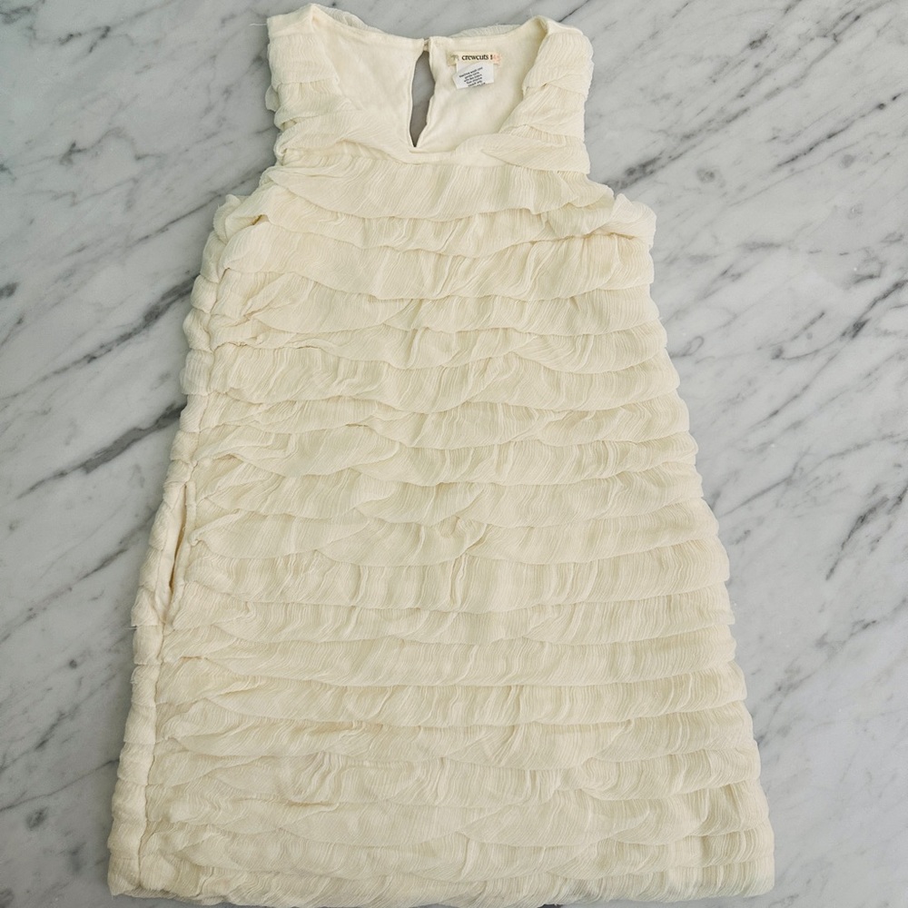Crewcuts Cotton Dress with 100% Silk Ruffles